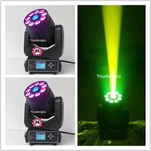 6 pieces dj moving heads spot led 75w 9x12w rgbwauv 6-in-1 led moving head wash light