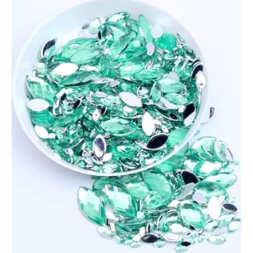 Acrylic Rhinestone Strass 6x12mm 5000pcs DIY Rhinestones Normal Colors Marquise Earth Facets Nail Art Decorations