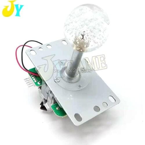 10PCS Arcade Joystick 5V LED illuminated Joystick light With Clear Crystal Ball Round Gate Arcade Game DIY parts