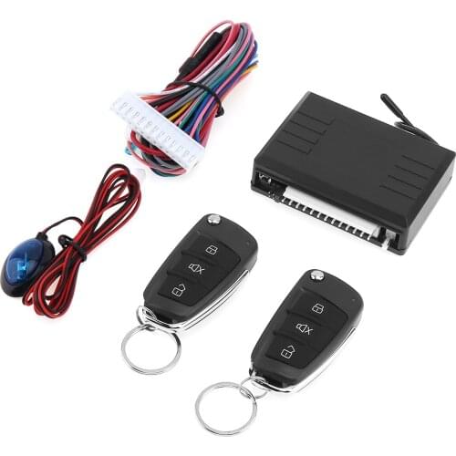 12V Car Burglar Alarm System Keyless Entry Engine Start System with Remote Control Door Lock Push Button Starter for Volkswagen