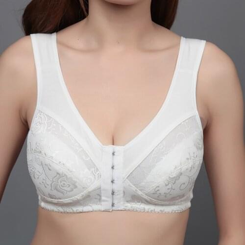 Female Front Buckle Sexy Seamless Bra Printed Flower Push Up Bra Underwear Gather Bras For Women Lingerie Bralette Comfortable