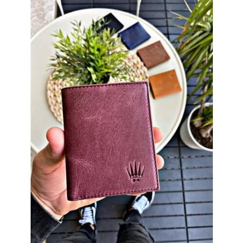 WOOD CRAZY BURGUNDY WALLET