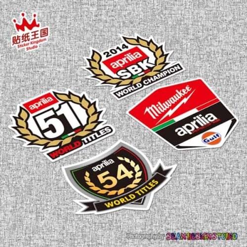 For Aprilia Racing RS4 RS125 RS250 Tuono Caponord RSV4 Moto helmet motorcycle Sticker motor bike Decal Waterproof 20