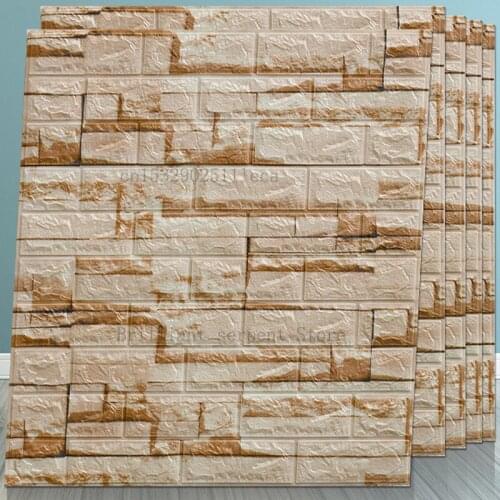 Home Wall Decor Retro 3D Brick Wall Stickers Bar Restaurant Living Room TV Background Wall Decor DIY Self-adhesive Waterproof