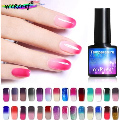WiRinef 8ml Mood Color Change Thermo Nail Gel Polish Varnish Temperature Color Changing Soak Off UV Gel Lacquer