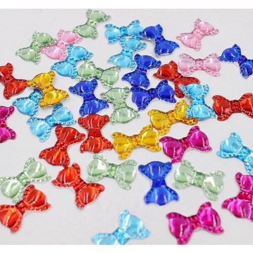 Hot Selling 50pcs/Lot 19*14mm Mixed Butterfly Design Acrylic Rhinestone, Crystal Cabochons, Jewelry Accessories For DIY