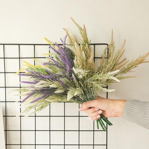 7 Forked Fox Tail Ladybug Setaria Artificial Flowers Lavender Autumn Home Hotel Decoration Wedding DIY Bridal Bouquet