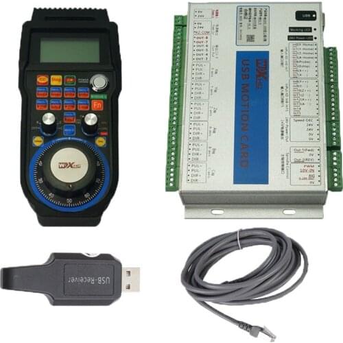 Mach3 Controller Kit XHC 2MHz Ethernet Breakout Board 3 4 6 Axis Motion Control Card With MPG Wireless Pendant Handwheel WHB04B