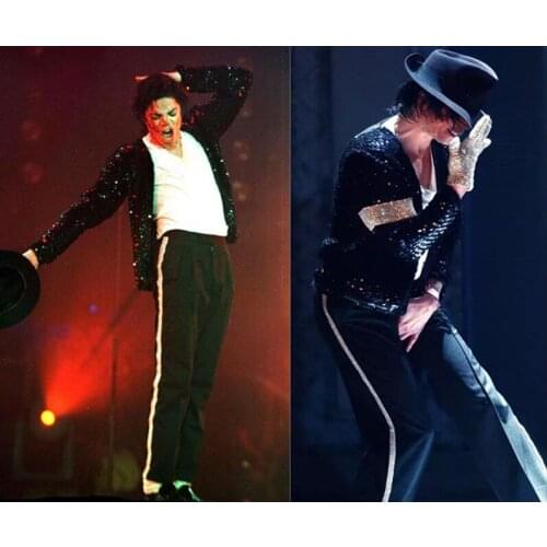 Fast seller cosplay Michael Jackson Costume Imitation clothing Childrens performance clothes Men and womenMJ dance clothes