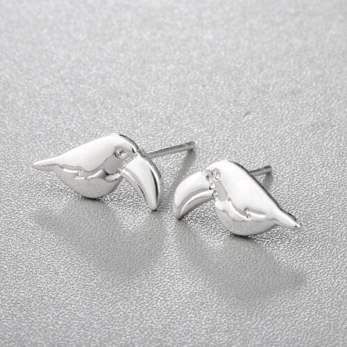 Small Bird Stud Earrings Toucan Women Girls Macaw Parrot Shaped Love Bird Earring Kids Party Gifts Fashion Jewelry