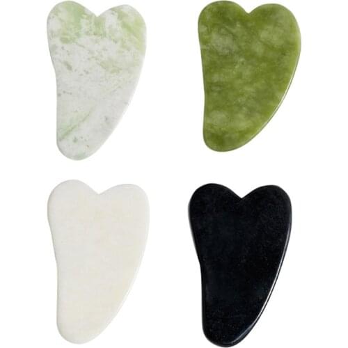 Jade Guasha Massage Board Natural Stone Gua Sha Scraper Beauty Tool Health Care Meridian Scraping Plate Lose Weight Massager SPA