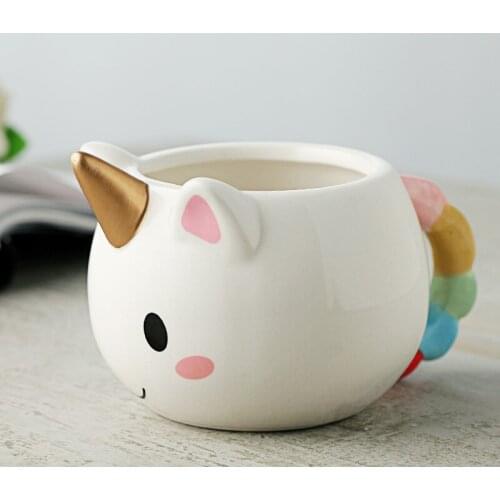 Cartoon Mug 3D Ceramic Coffee Cup Children Girl Boy Cute Creative Unicorn Mug Gift