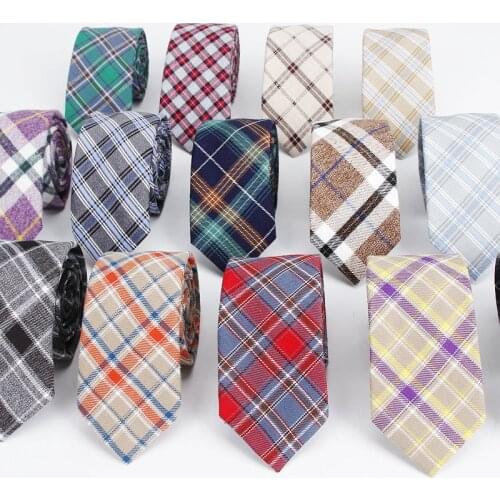 2019 Brand Hot Sale Mens Vintage Plaid Stripe Narrow Neck Tie For Man Wedding Business Casual Red Blue Necktie Bowknot Corbatas