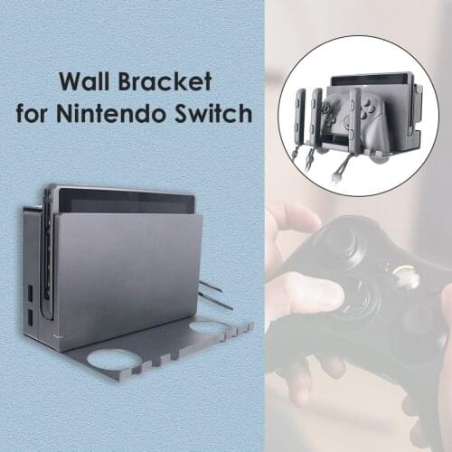 Wall Mount for Nintendo Switch Dock Aluminum Nintend Switch Pro Controller Holder Game Holder Accessories Gamepad Storage