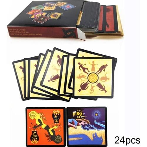 Werewolf Killing Board Game Educational Toy Portable 24pcs Outdoor Party Family Party Entertainment Card Poker Chess Board