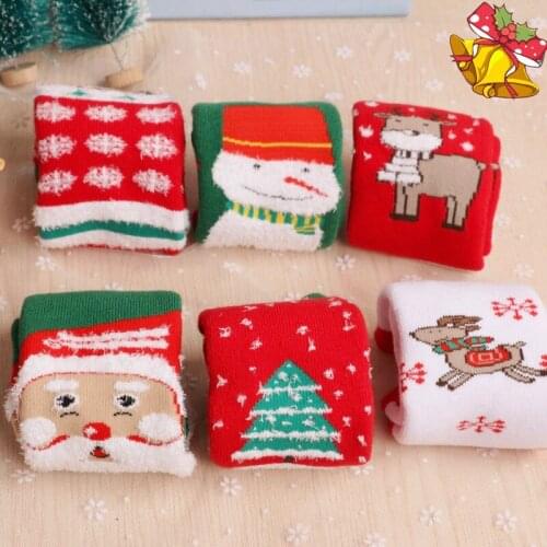 Winter new thick baby socks Chirstmas cotton toddler socks anti slip children thick terry socks baby boy girl meias para bebe