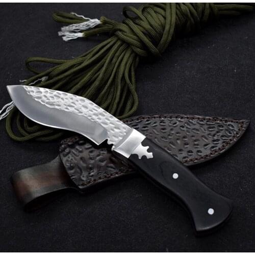Outdoor high hardness manual self-defense integrated blade high-end collection quality hunting tactical knife