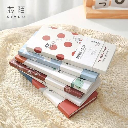 365 Days Planner Notebooks A6 Journals Diary Weekly Goals Habit Schedule Agenda 2021 Ins Style Notepads For Office School