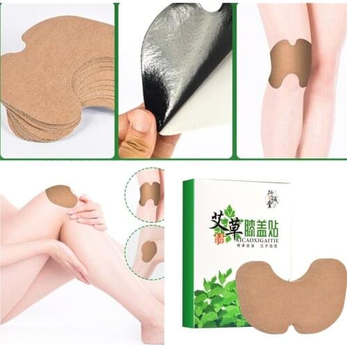 Wormwood Knee Stickers Moxa Leaf Stickers Warm Hot Sticking Self-heating Kneelet Moxibustion Plaster Warm Knee Stickers