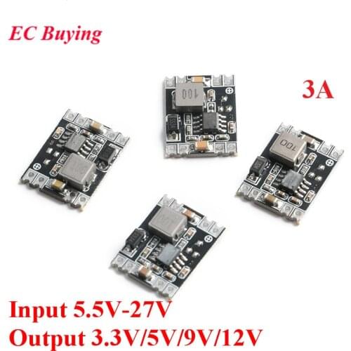 Mini DC-DC Buck Step-down Power Supply Module MP1584EN DC 3A 5.5V-27V to 3.3V 5V 9V 12V Step Down Fixed Output High-Current