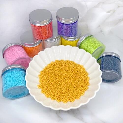 1mm Edible Colorful Sugar Beads Pearl Sugar Balls 15g Cake Baking Sprinkled with Colorful Balls Cake Decoration Baking Materials