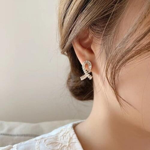 Huge Bud AAA Cubic Zircon Stud Earrings Ribbon 14K Gold Knot CZ Brinco for Women Girls Cute Crystal Earring Fashion Jewelry Gift