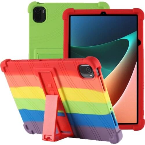 Silicone Soft Stand Back Case For Xiaomi MiPad 4 Plus 10.1 2018 Cover for Mi Pad 4 Pad4 Plus 10.1 inch case+Film+Pen