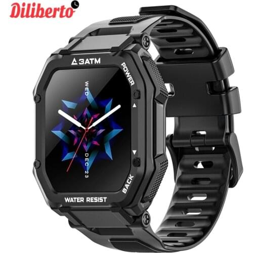 2021 C16 New Smart Watch 3ATM Waterproof Sport Watch Men Fitness Wristband Rugged Outdoor Smartwatch Swim Diving Watches For Men