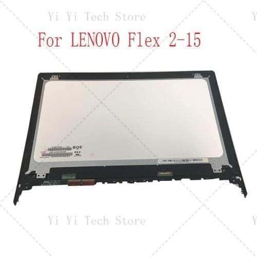 Replacement lcd screen For Lenovo Flex 2 15 15D Front Bezel 1366*768 1920*1080 touch screen digitizer with frame assembly
