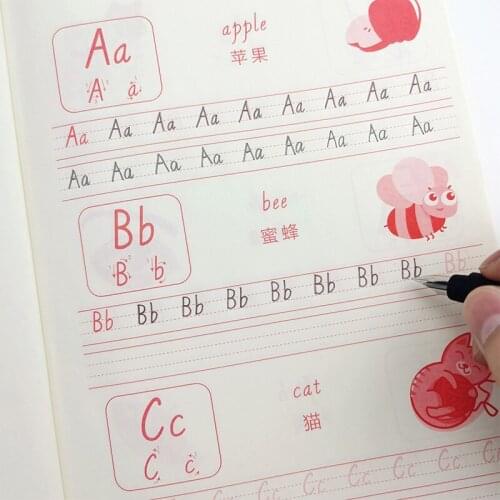 26 English Letters Chinese Calligraphy Copybook For Kid Children kindergarten Exercises Calligraphy Practice Book libros