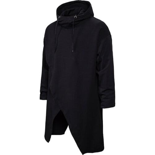 Mens Extra Long Black Hoodies 2020 Brand Hipster Hip Hop Hoodie Men Streetwear Casual Hooded Sweatshirt Men Sudadera Hombre xxl