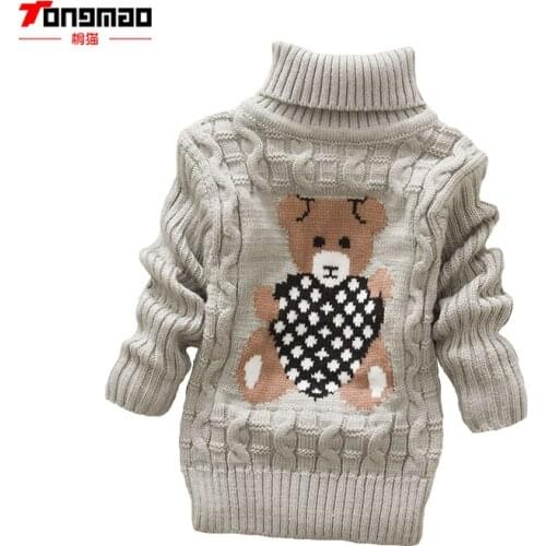 TONGMAO Brand clothing pullover winter infant baby sweater boy girl child knitted sweaters turtleneck sweater children outerwear