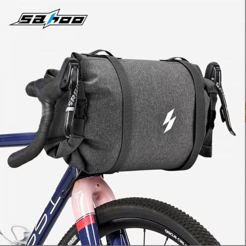 Bicycle Bag for Handlebar Mount 3-5L Roll-Top Adjust Cycling Luggage Storage Pannier Bicycle Front Tube Frame Headstock Pack