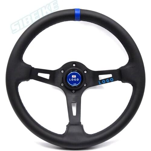 High quality PVC For Racinging Modified Auto Styling 350MM Turning Steering Wheel