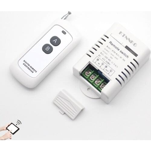 KTNNKG 30A High Power Wifi Relay Switch Receiver 110V-220V Smart Home Wireless Light Switch APP Control Water Heater 433MHz