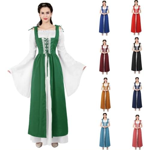 Renaissance medieval costume women plus size Vintage dresses for women
