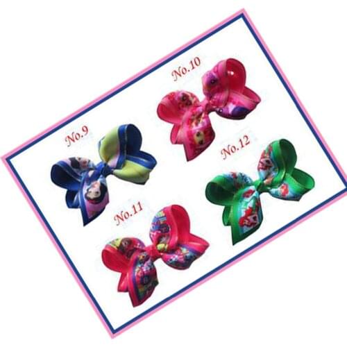 18 pcs BLESSING Hair Accessories 4" B- Princess Bow Clip unicorn sculpture princess character angel wing JoJ style bows