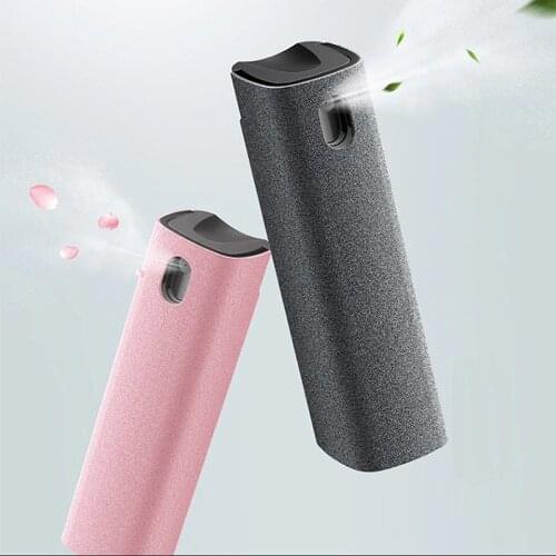 2 In 1 Phone Screen Cleaner Spray Computer Screen Dust Removal Microfiber Cloth Set Cleaning Artifact Without Cleaning Liquid