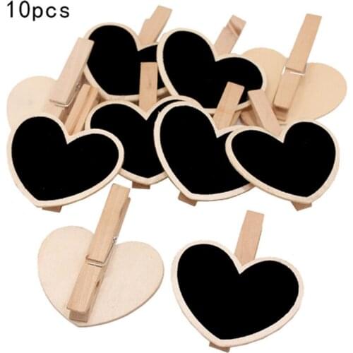 20PCS New Wooden Small Blackboard Clip Mini Note Message Folder Sealing Clip Crafts Handmade Diy Accessories Gifts For Home