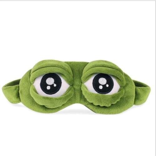 3D frog Sleep Mask Eye Mask Easy to fall asleep Can be hot and frozen to relax your eyes, help sleep, block light SU12