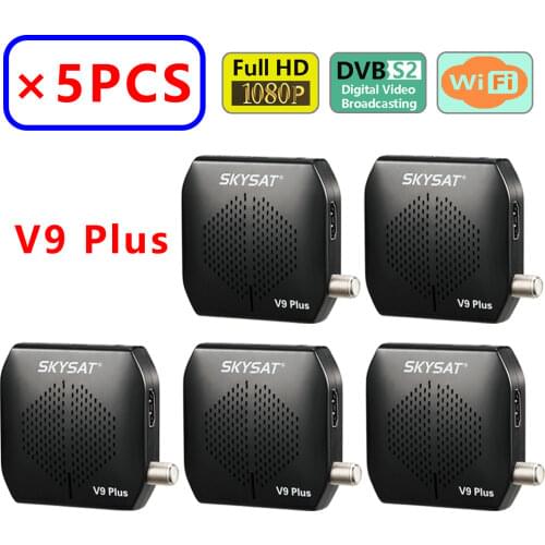 [5 PCS ] SKYSAT V9 Plus HD Digital Satellite Receiver Support CS Powervu Biss USB PVR HD Satellite Receptor DVB S2 New