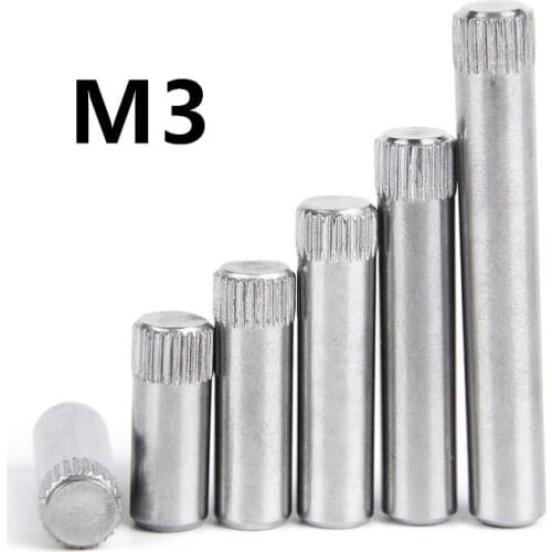 50PCS M3x6/8/10/12/16/20/25/30mm 304 Stainless steel roller pin hinge pin toy city connecting rod lock cylinder locating pin