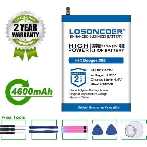 LOSONCOER Battery 4600mAh BAT1919104350 Battery For Doogee X95 Battery X95 Pro