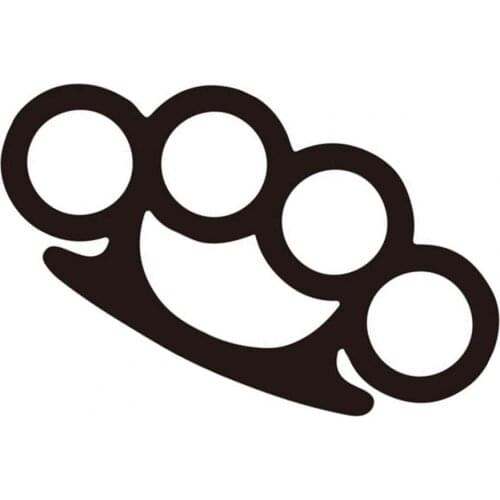 Car Decal Sticker Exquisite Workmanship Water Resistant Black Brass Knuckles Creative Car Styling Sticker for Vehicle