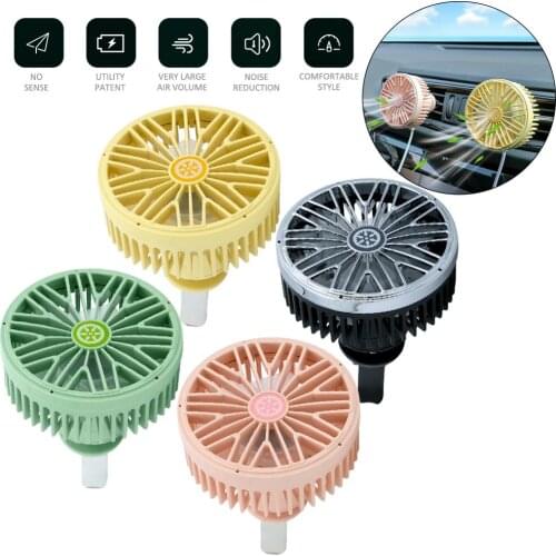 Car Fan Car Outlet Fan Silent Car Air Conditioner 360 Degree Rotating Cooling Fan Auto Backseat Vent Fan Dropshipping