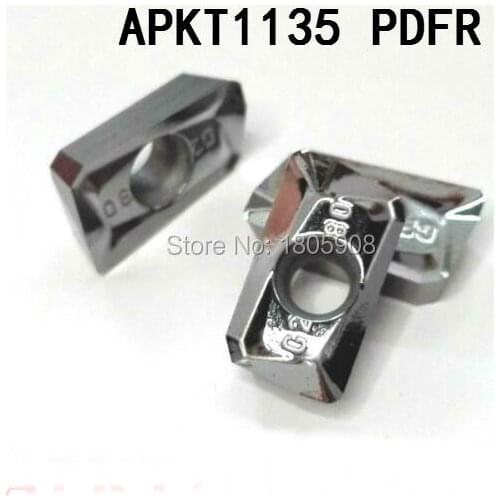Free Shipping 10 Pcs APKT1135PDFR No Coating Aluminum Inserts Cutter Carbide Alloy for Lathe Holder