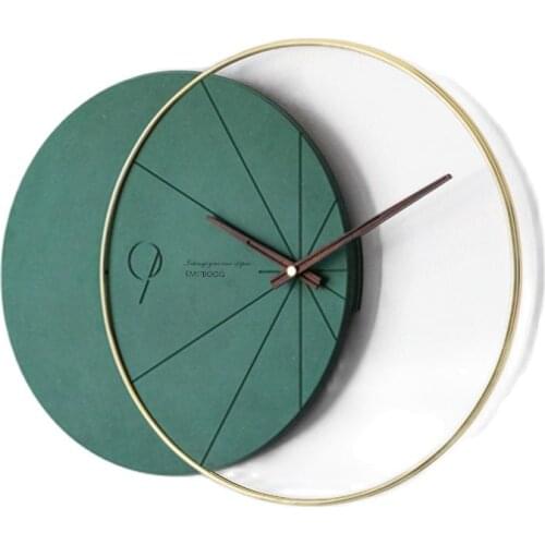 Nordic Large Wall Clock Modern Design Wood Luxury Modern Metal Wall Clocks Home Decor Creative Silent Living Room Decoration