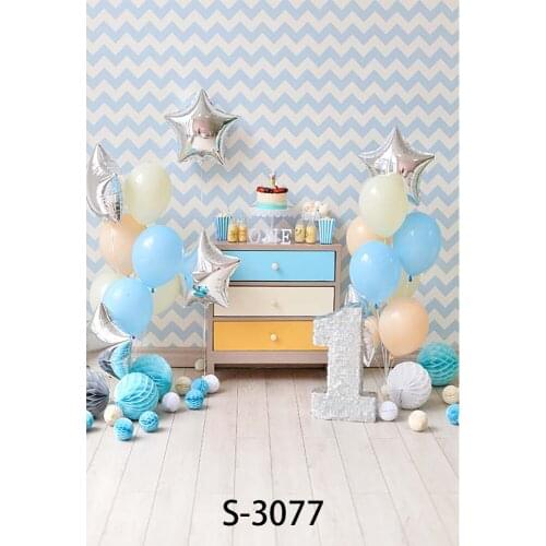 First Birthday Party Photography Backdrops Newborn Baby Photo Background Booth Studio Children Balloons Cakes Backdrop 3x5ft 866