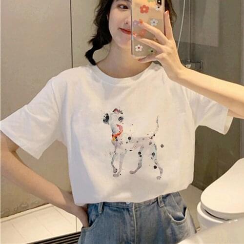 Disney Animated Films 101 Dalmatians T Shirt Women Fashion Funny Spotted Dog Tshirt Girl Sweatshirts Harajuku T-shirt