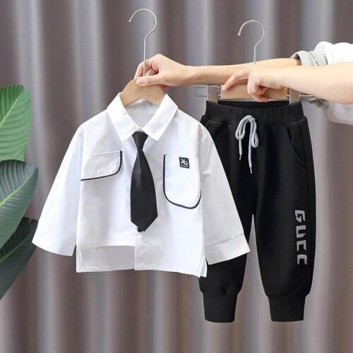 Boy Clothes 2 to 3 Years Infant Clothing Fashion Long Sleeved Shirts Tops + Pants Outfits Kids Bebes Jogging Suits Tracksuits